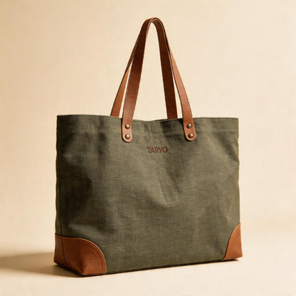 Haki Mumlu Kanvas Tote Bag