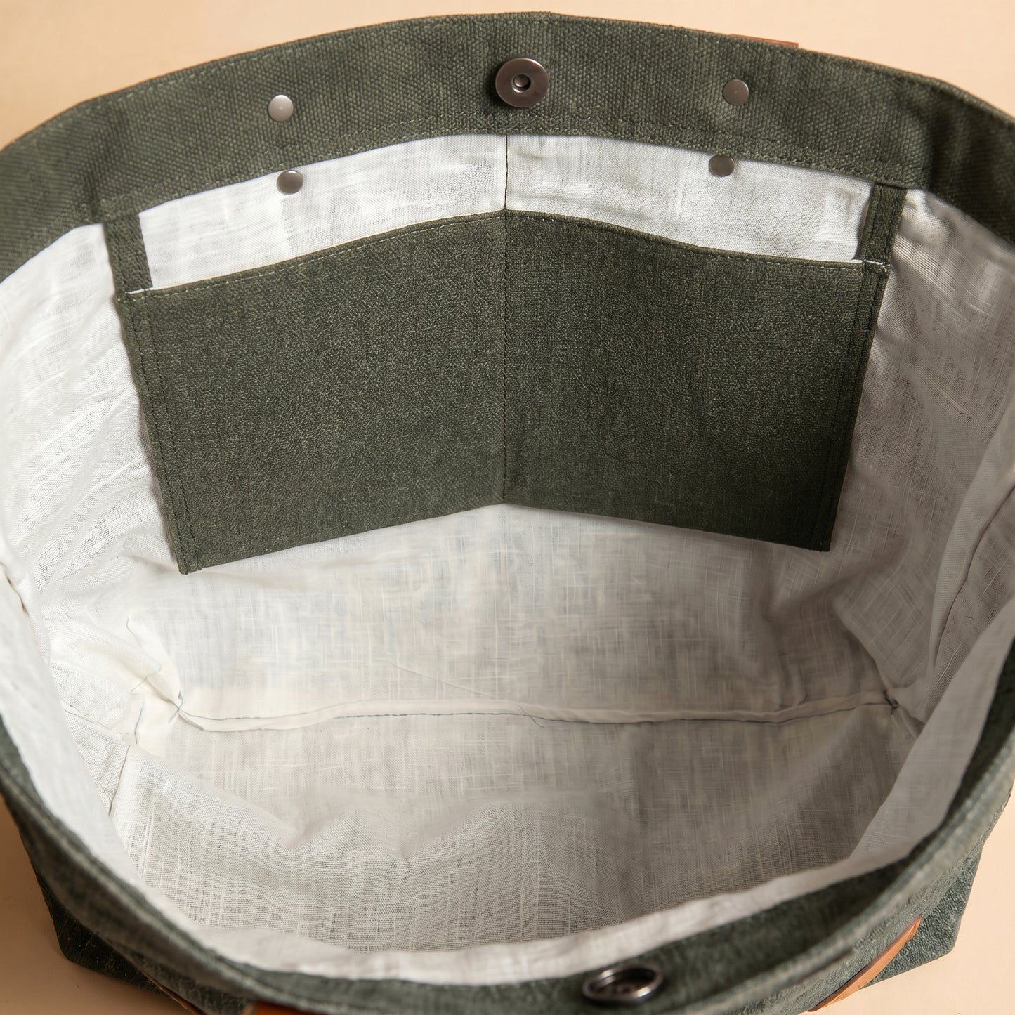 Haki Mumlu Kanvas Tote Bag