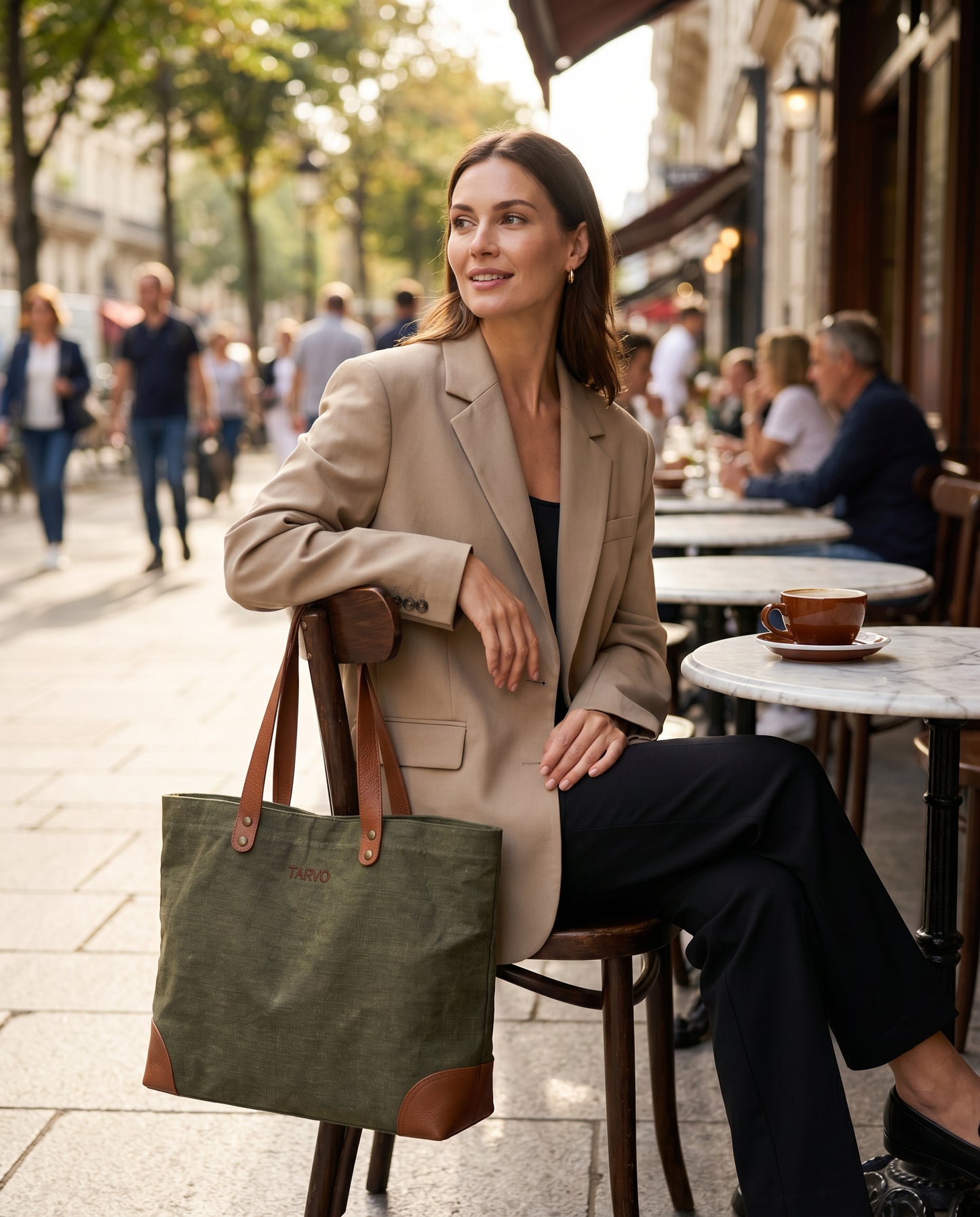 Haki Mumlu Kanvas Tote Bag