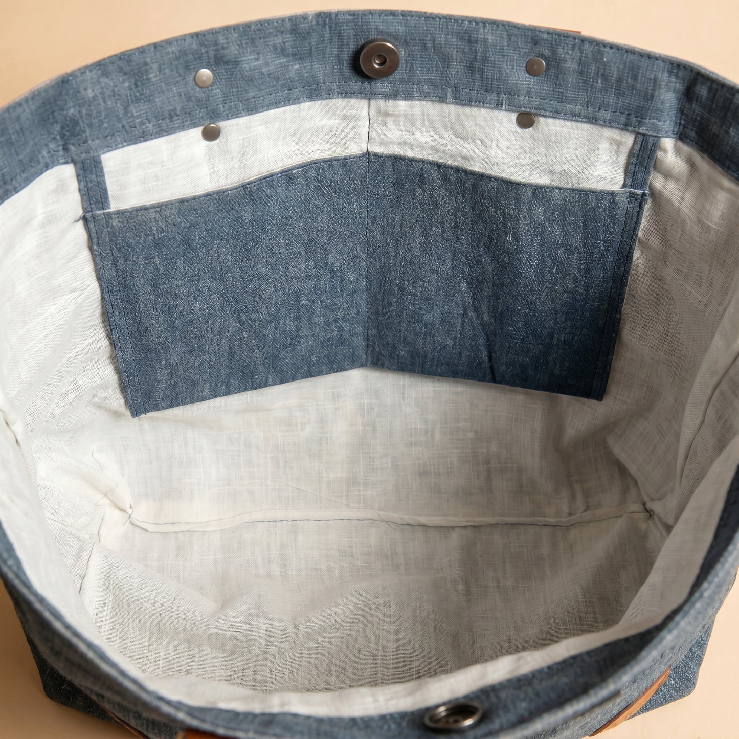Lacivert Mumlu Kanvas Tote Bag